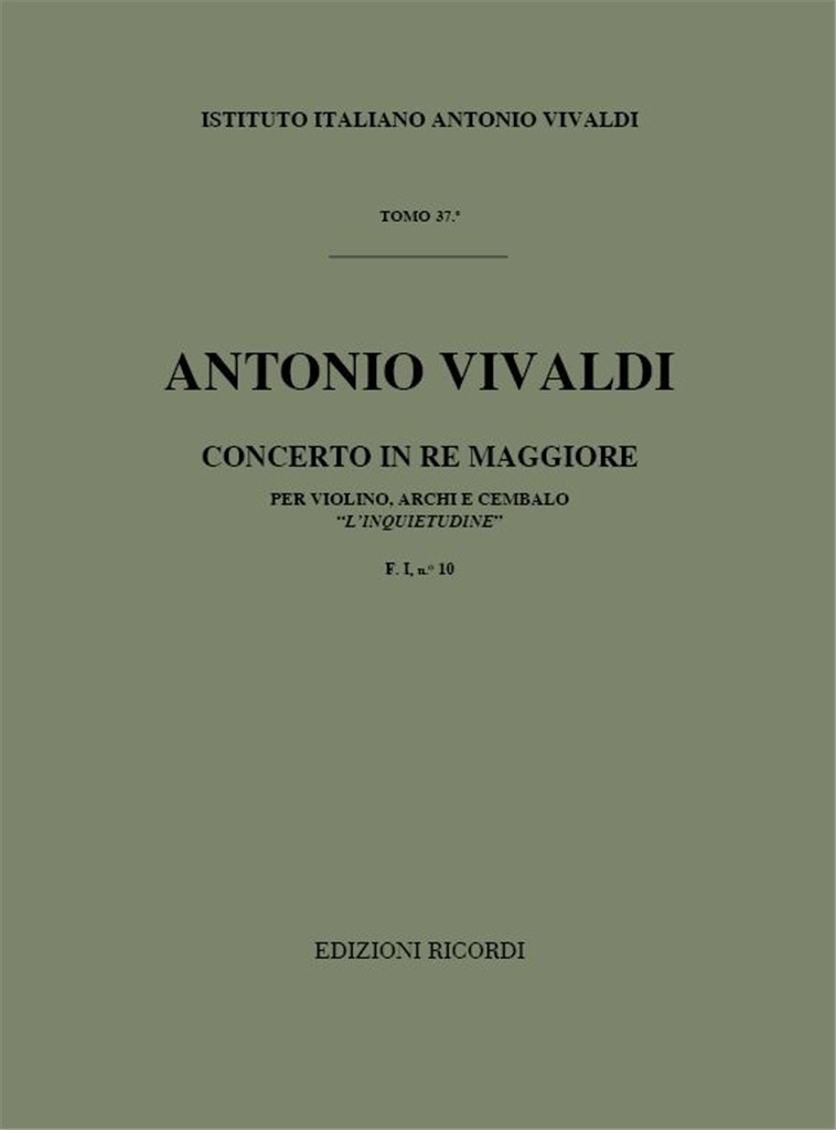 Concerto In Re 'L'Inquietudine' RV 234